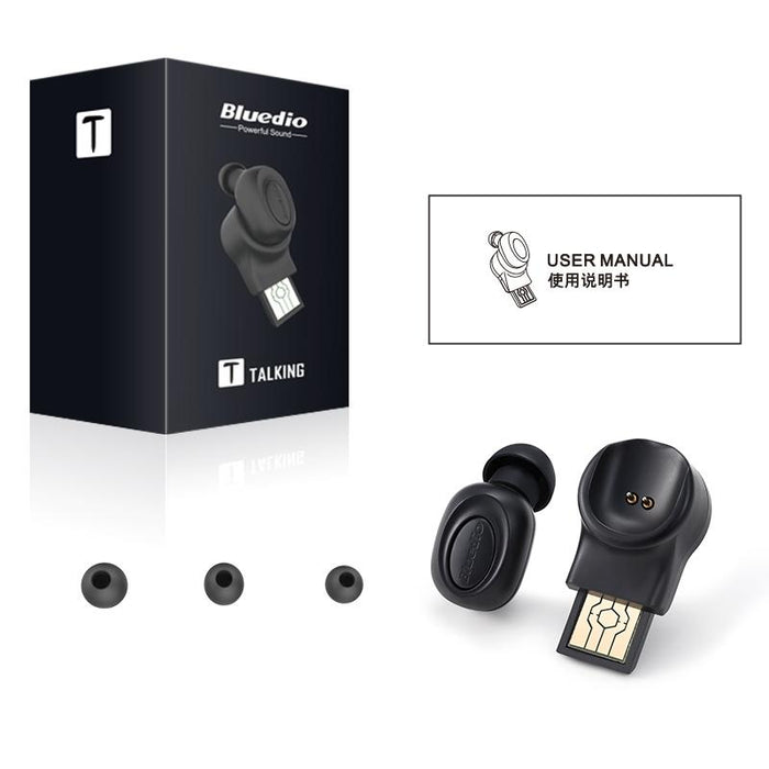 5.0 Bluetooth In Ear Headset With Usb Cable Black