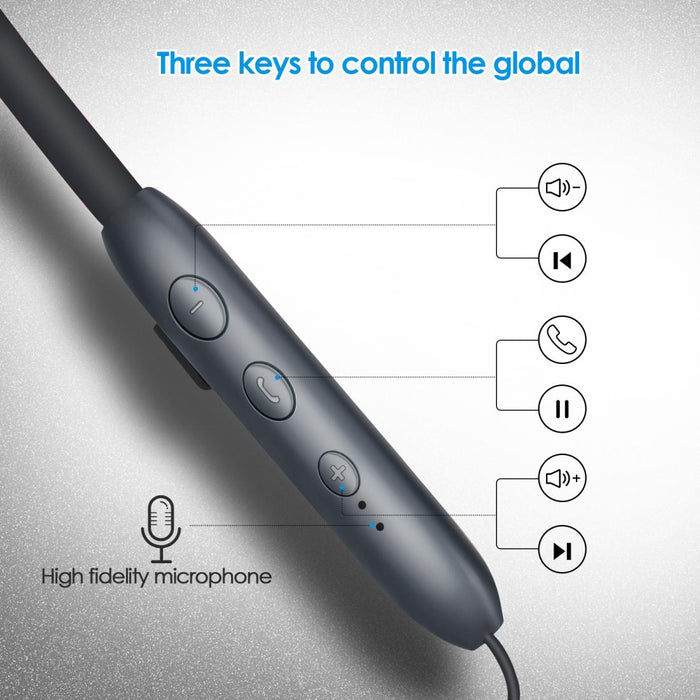 Bh-I37 Wire-Controlled Bluetooth 5.0 Earphone Built-In High-Fidelity Microphone