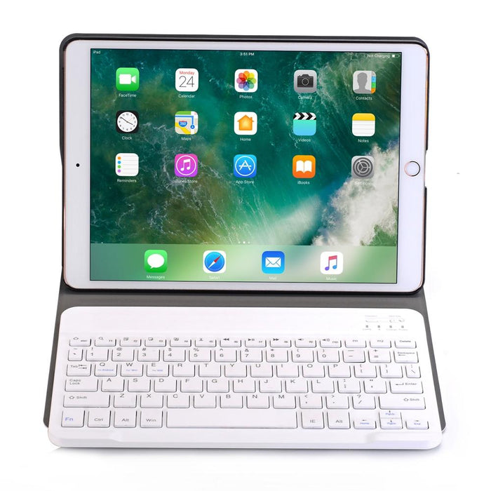 For Ipad 10.2 Inch Ultra-Thin Detachable Bluetooth Keyboard Leather Tablet Case With Stand Function