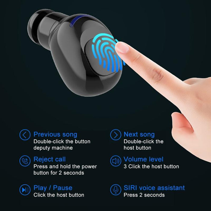 Ipx6 Waterproof Touch Wireless Bluetooth 5.0 Earphone With Charging Box