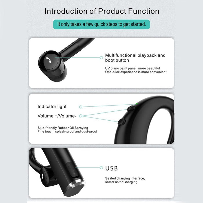 F680 Fast Charging Wireless Business Sports Bluetooth 5.0 Earphone