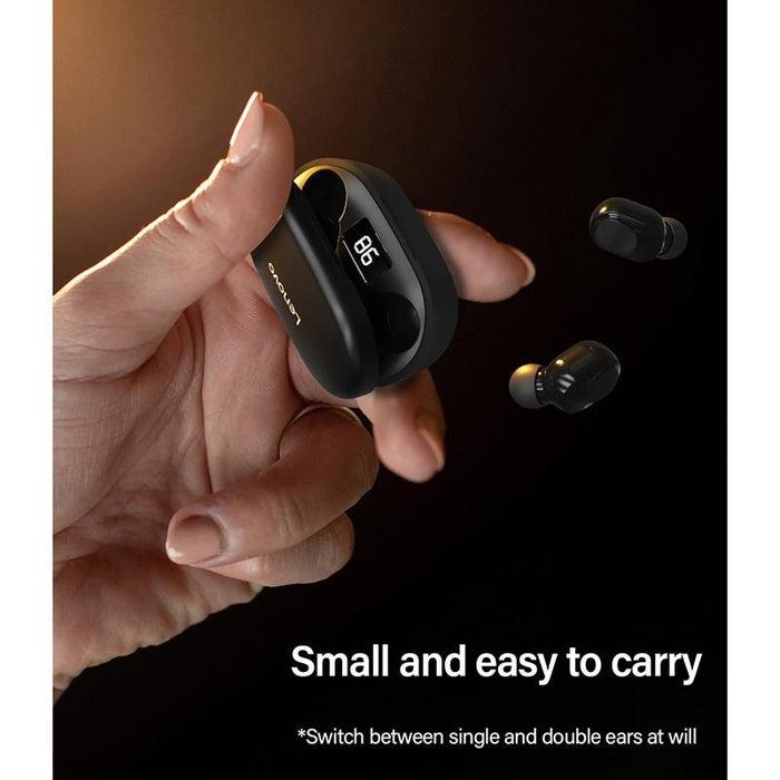 Xt91 Intelligent Noise Reduction Mini Wireless Bluetooth Earphone With Charging Box & Led Power Digital Display