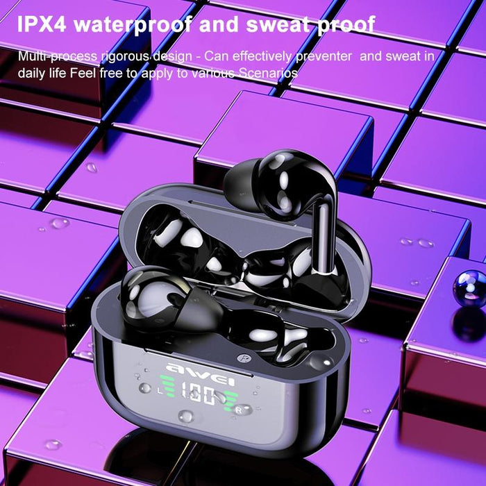 T29P Bluetooth V5.0 Led Digital Display Ture Wireless Sports Ipx4 Waterproof Tws Headset With Charging Case