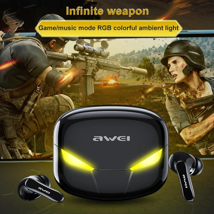 T35 Bluetooth V5.0 Ture Wireless Sports Game Dual Mode Ipx5 Waterproof Tws Headset With Charging Case