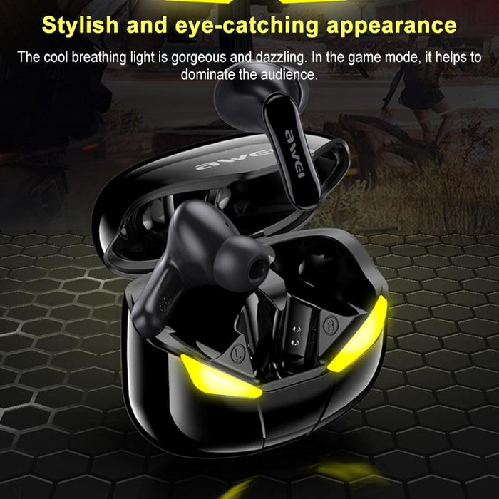 T35 Bluetooth V5.0 Ture Wireless Sports Game Dual Mode Ipx5 Waterproof Tws Headset With Charging Case