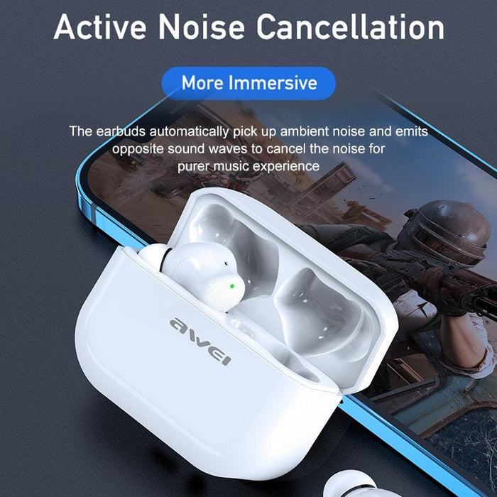 Ta1 Bluetooth V5.0 Ture Wireless Sports Anc Noise Cancelling Ipx4 Waterproof Tws Headset With Charging Case