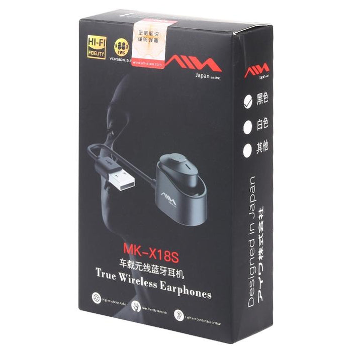 Car Single Wireless Bluetooth Earphone With Charging Box