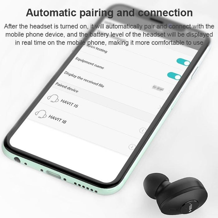 Car Single Wireless Bluetooth Earphone With Charging Box