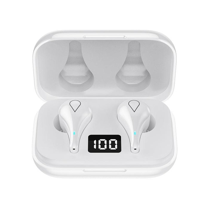 Lp3 Bluetooth 5.0 Tws Wireless Earphone With Charging Box & Led Display White