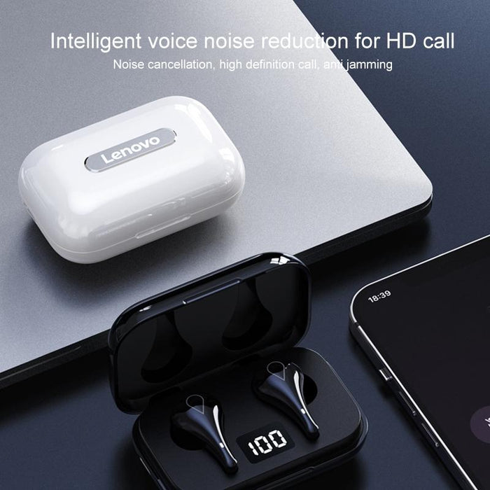 Lp3 Bluetooth 5.0 Tws Wireless Earphone With Charging Box & Led Display White