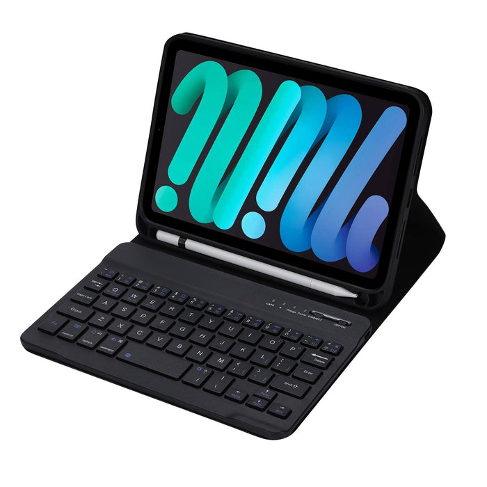 C06B Ultra-Thin Candy Colour Bluetooth Keyboard Tablet Case For Ipad Mini 6 With Stand & Pen Slot