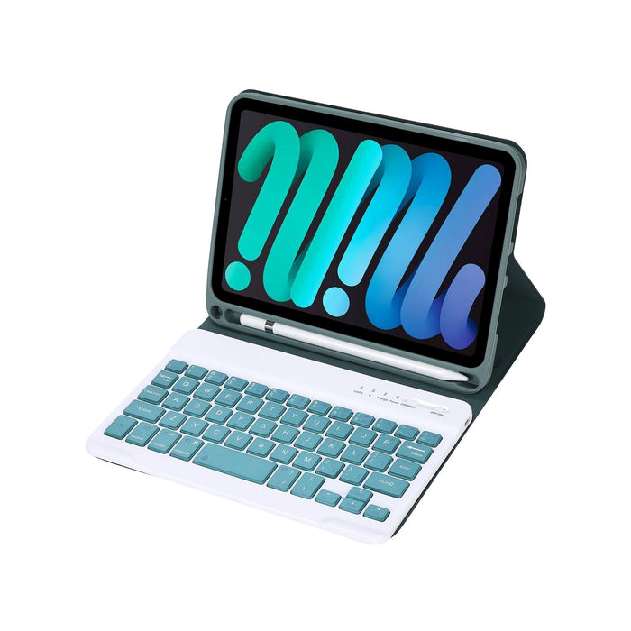 C06B Ultra-Thin Candy Colour Bluetooth Keyboard Tablet Case For Ipad Mini 6 With Stand & Pen Slot