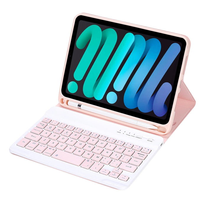 C06B Ultra-Thin Candy Colour Bluetooth Keyboard Tablet Case For Ipad Mini 6 With Stand & Pen Slot