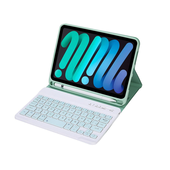 C06B Ultra-Thin Candy Colour Bluetooth Keyboard Tablet Case For Ipad Mini 6 With Stand & Pen Slot