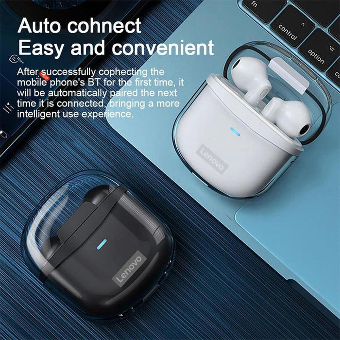 Xt96 Noise Reduction Semi-In-Ear Bluetooth Earphone With Transparent Jelly Charging Box