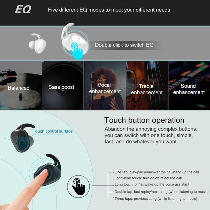 Le-703 Waterproof True Wireless Sports Bluetooth 5.0 Earphone