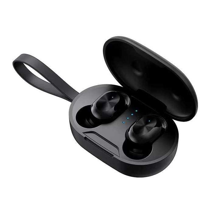 Ete-15 Waterproof Bluetooth 5.0 Binaural Touch Control Tws Wireless Earphones Black