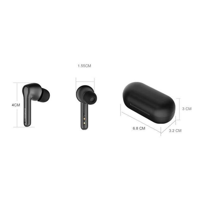 Ete-52 Tws In-Ear Stereo Low Latency Bluetooth 5.0 Gaming Earphones Black