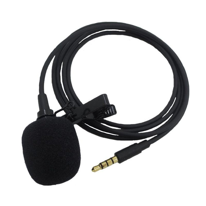 Zs0154 Recording Clip-On Collar Tie Mobile Phone Lavalier Microphone - 1.2M Black