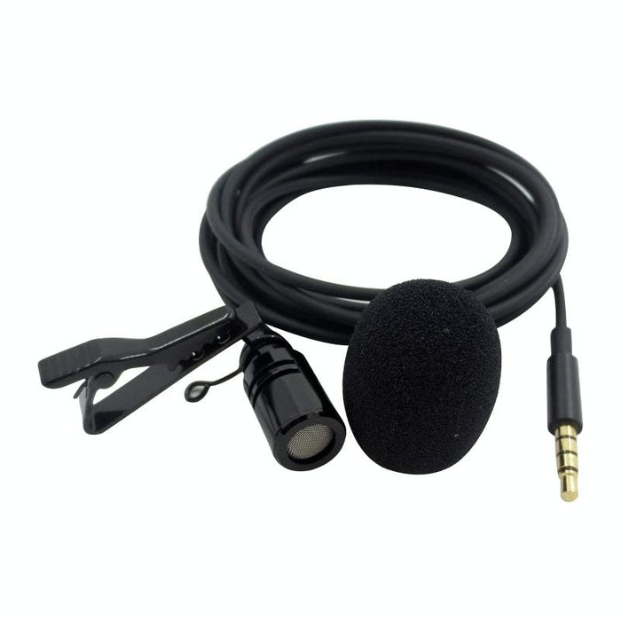 Zs0154 Recording Clip-On Collar Tie Mobile Phone Lavalier Microphone - 2.5M Black