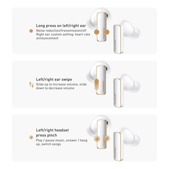 Pro 2 & Tws Extrasensory Perception Wireless Earphone Support Heart Rate & Body Temperature Monitoring White