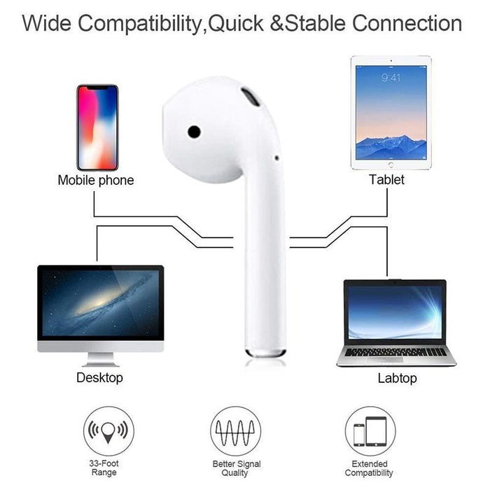 Full Touch Tws Bluetooth Headset 5.0 With Wireless Charge