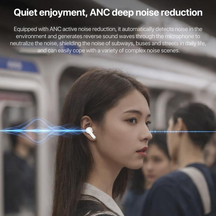 Tws28 Anc & Enc Dual Noise Reduction Smart Tws Wireless Bluetooth Earphone