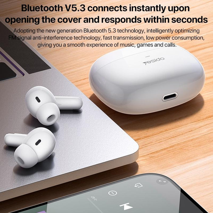 Tws28 Anc & Enc Dual Noise Reduction Smart Tws Wireless Bluetooth Earphone