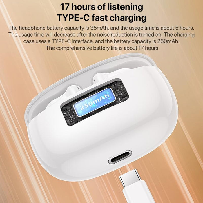 Tws28 Anc & Enc Dual Noise Reduction Smart Tws Wireless Bluetooth Earphone