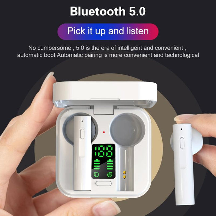 Air6 Plus Mini Solar Charging Sport Wireless Bluetooth 5.0 Earphone With Charging Box