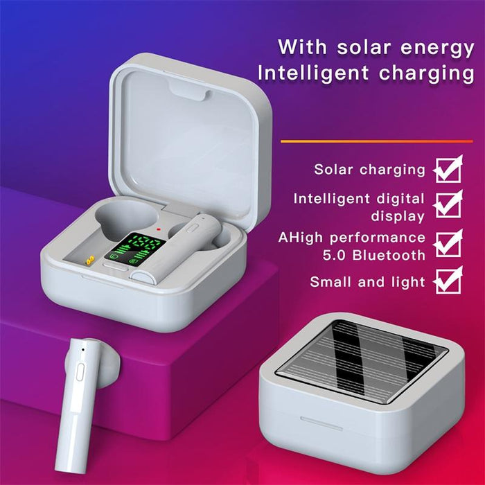 Air6 Plus Mini Solar Charging Sport Wireless Bluetooth 5.0 Earphone With Charging Box