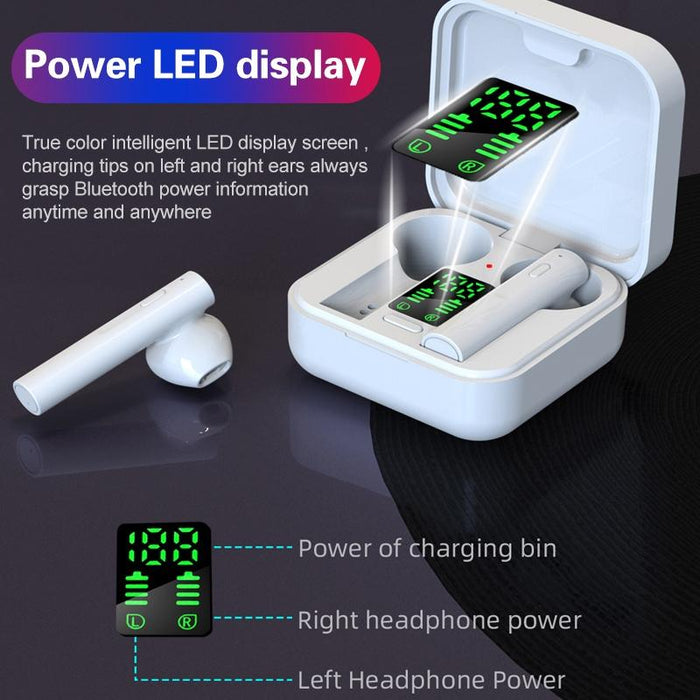 Air6 Plus Mini Solar Charging Sport Wireless Bluetooth 5.0 Earphone With Charging Box