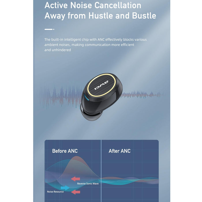 Ta3 Anc Active Noise Reduction Wireless Bluetooth 5.0 Earphone Black