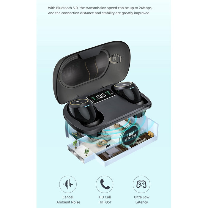 Ta3 Anc Active Noise Reduction Wireless Bluetooth 5.0 Earphone Black