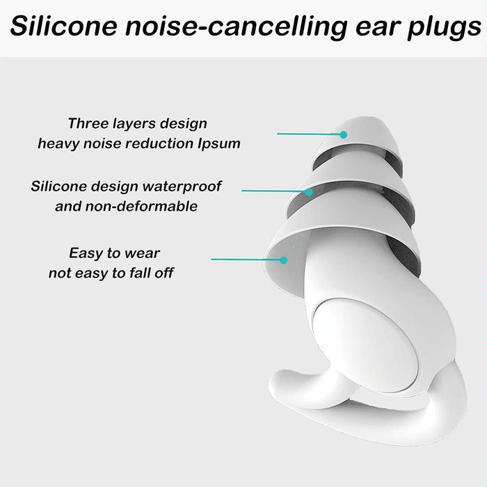 Im9689 Shark Fin Version Nthree Layer Ano Silicone Sleeping Noise Reduction Earplugs With Jar