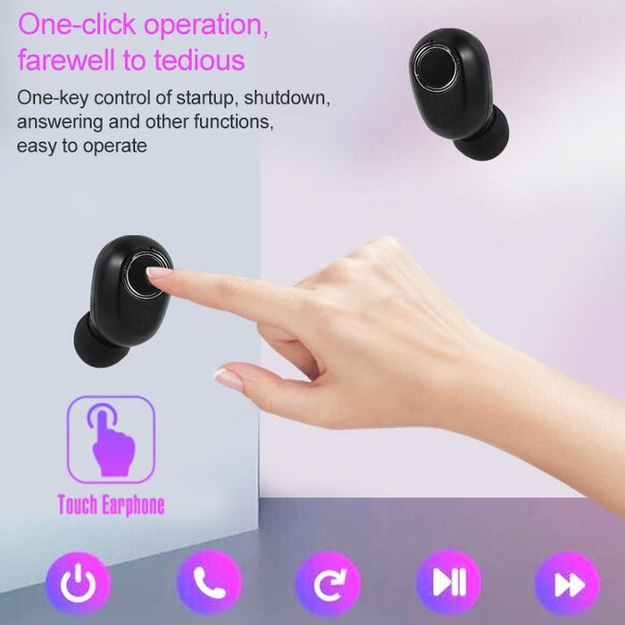 Dt-13 Wireless Two Ear Bluetooth Headset Supports Touch & Smart Magnetic Charging