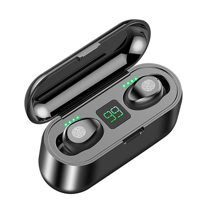 F9 Tws V5.0 Touch Control Binaural Wireless Bluetooth Headset With Charging Case And Digital Display