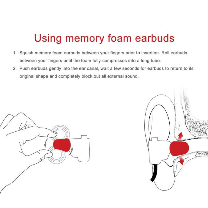 Earphone Silicone Memory Foam Earplug