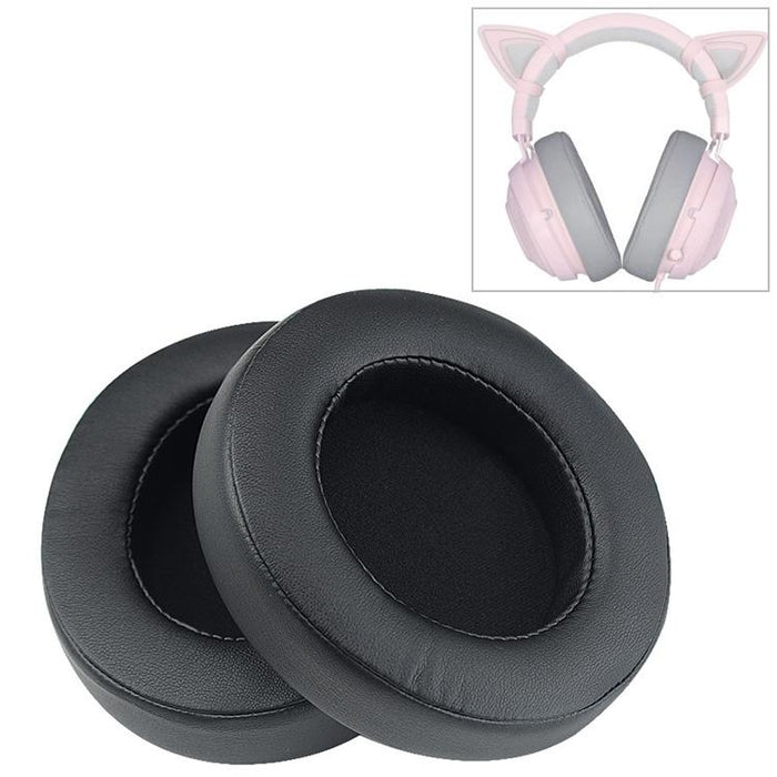 2 Pcs For Razer Kraken 7.1 V2 Pro Headphone Cushion Sponge Black Net Cover Earmuffs Replacement Earpads