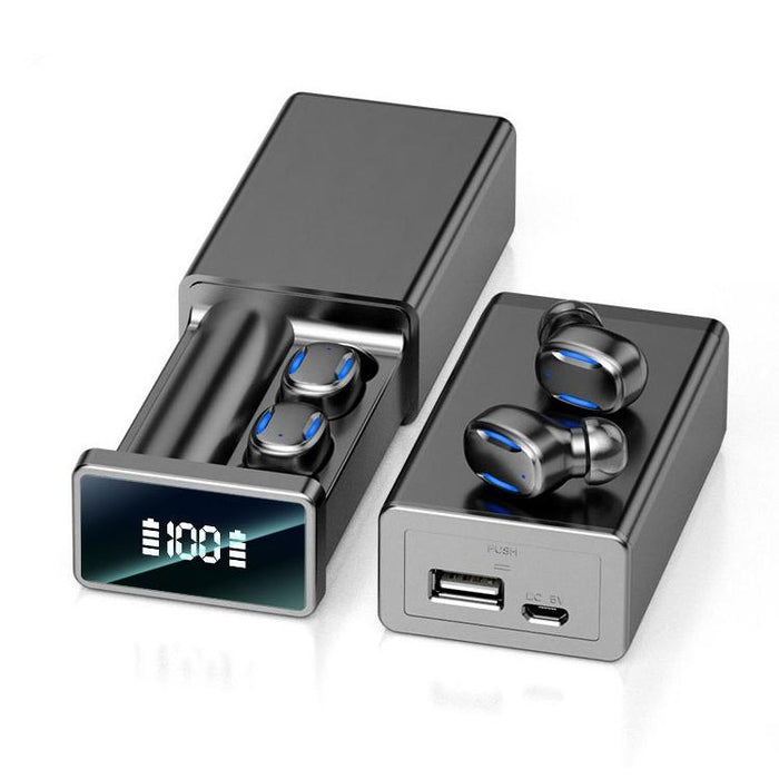 A22 Pull-Out Digital Display Bluetooth Earphone With Magnetic Charging Box