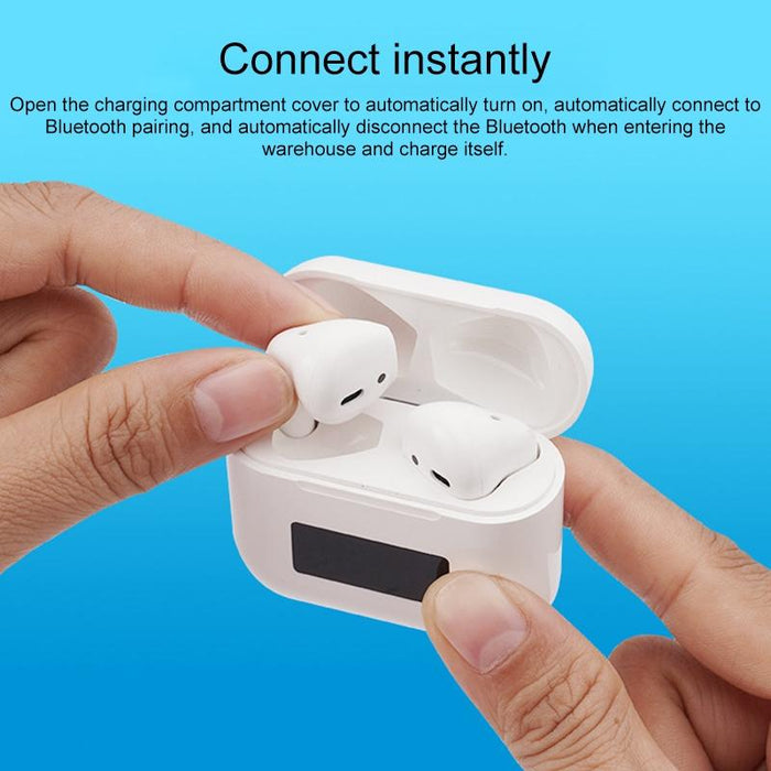 Pro 8 In-Ear Touch Digital Display Tws Mini Wireless Bluetooth Earphone White