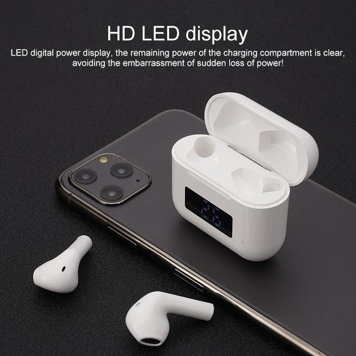 Pro 8 In-Ear Touch Digital Display Tws Mini Wireless Bluetooth Earphone White