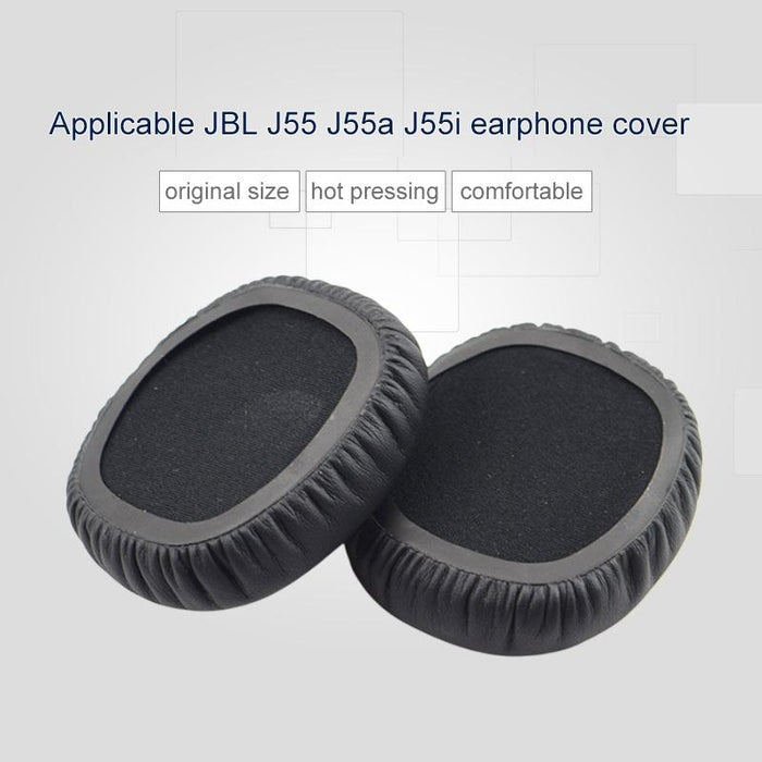 2Pcs For Jbl J55 / J55A / J55I Headphones Imitation Leather & Foam Soft Earphone Protective Cover Earmuffs Black