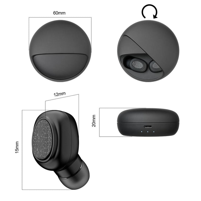 Yh-03 Tws V5.0 Wireless Stereo Bluetooth Headset With Charging Case