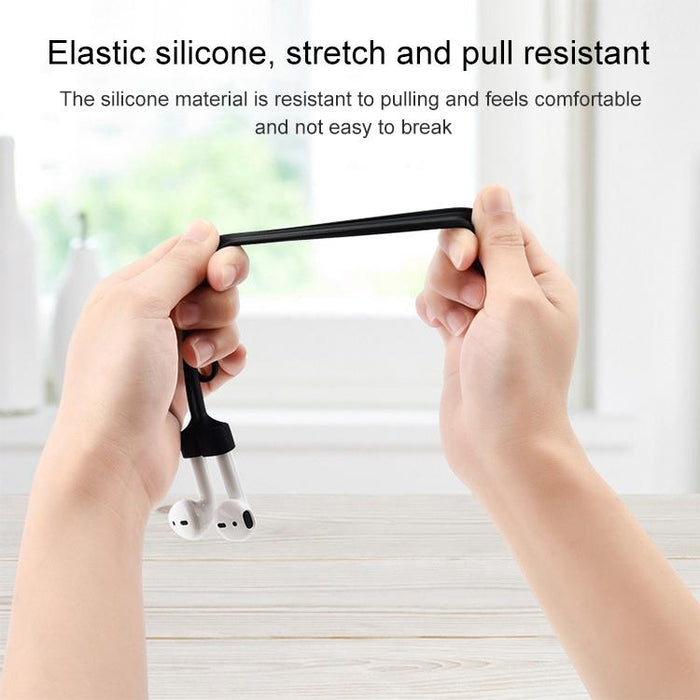 Wireless Bluetooth Headset Anti-Lost Rope Magnetic Silicone Lanyard For Apple 1 / 2