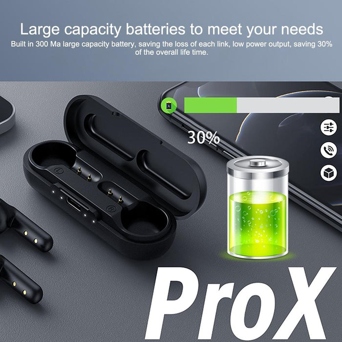 Pro-X Ipx5 Waterproof Hd Noise Reduction Bluetooth Eeaphone With Charging Box