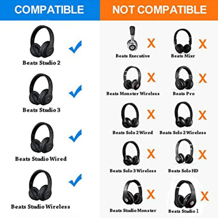 1 Pair Soft Sponge Earmuff Headphone Jacket For Beats Solo 2.0 Wired Version