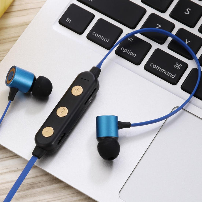 Portable Magnetic Bluetooth Headphones With Tf Card Support