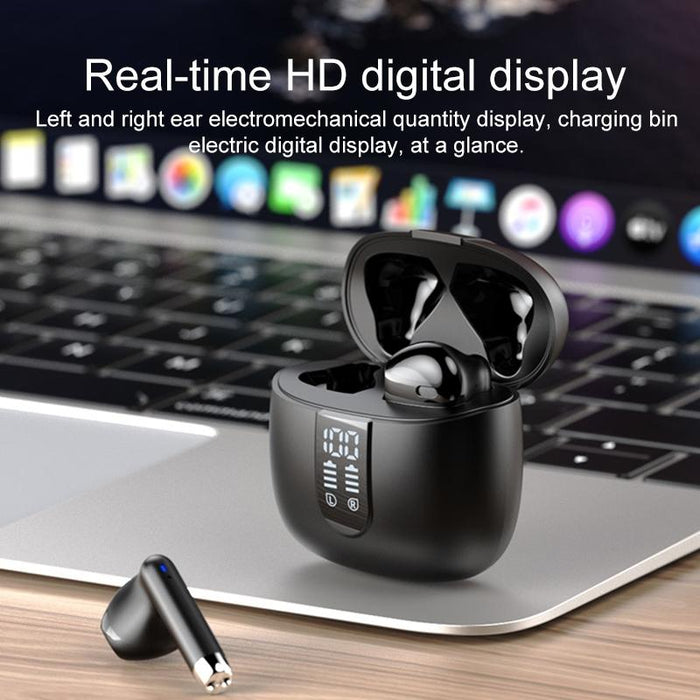 Tws22 Led Digital Display Tws Wireless Bluetooth 5.0 Earphone Black