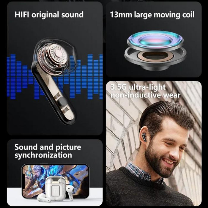 Led Digital Display Hifi Wireless Bluetooth 5.0 Earphone